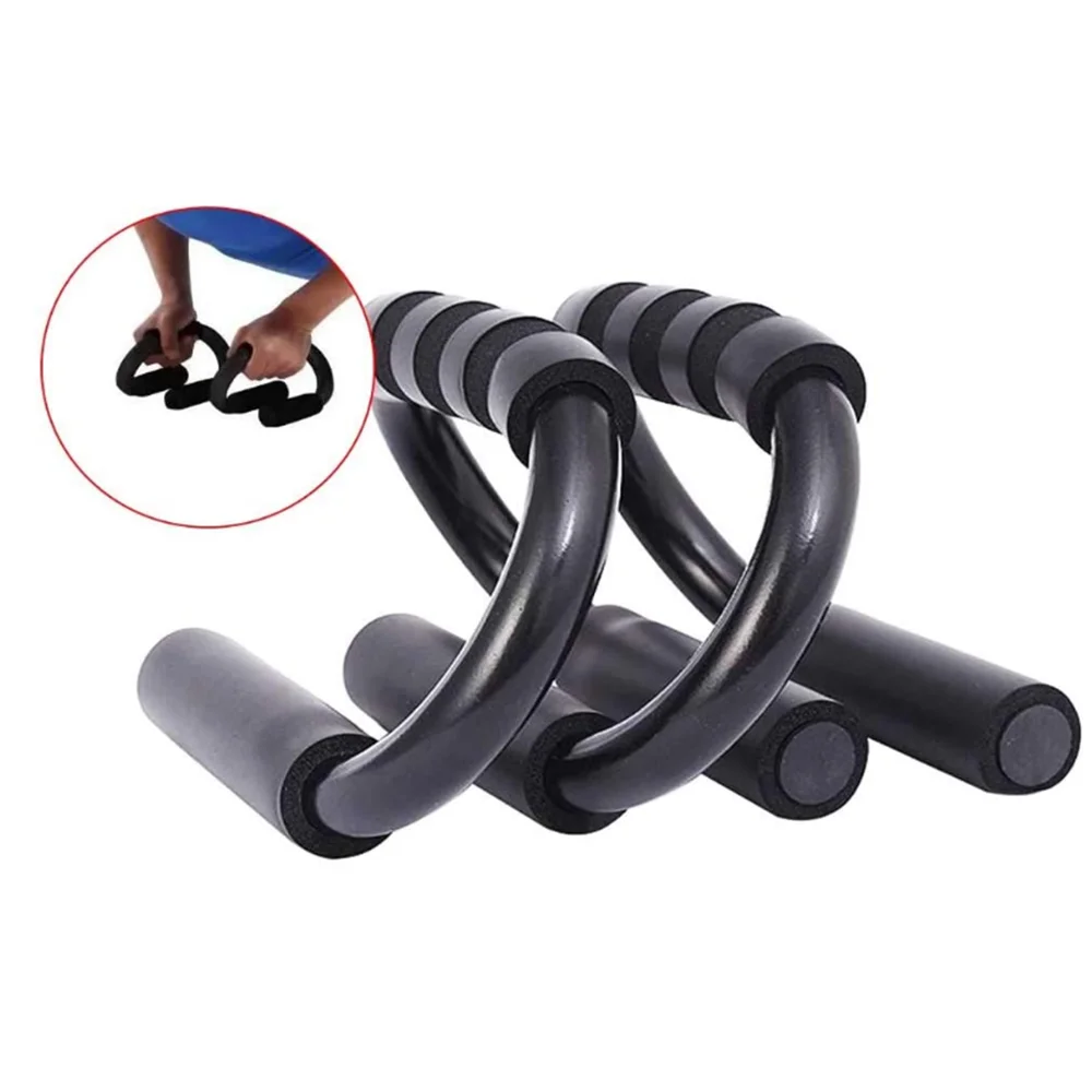 Non-Slip Foam Handle, Home Gym Exercise Equipment S-shape Pushup Stands, Push Up Bars