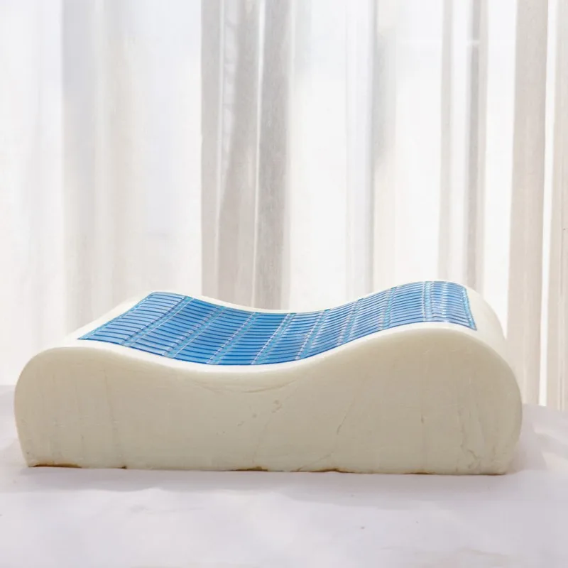 Comfort Summer Silicone Ice Visco Memory Foam Cool Ice Gel Cooling Pillow Contour Gel Pillow