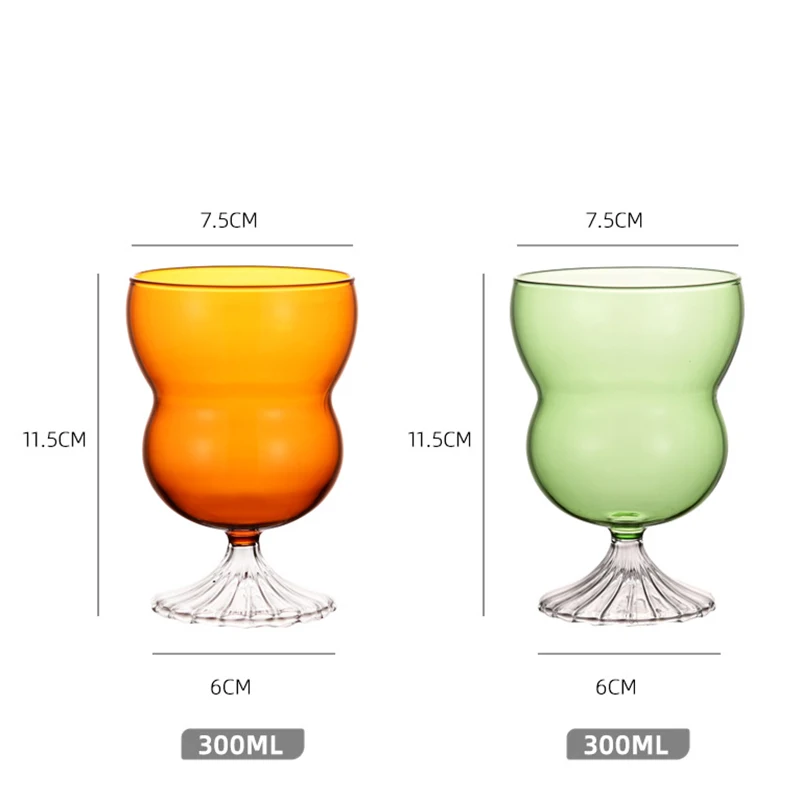 Wholesale Customized Creative High Borosilicate Colored Glass Cups for Juice Ice Coffe Cup Glass