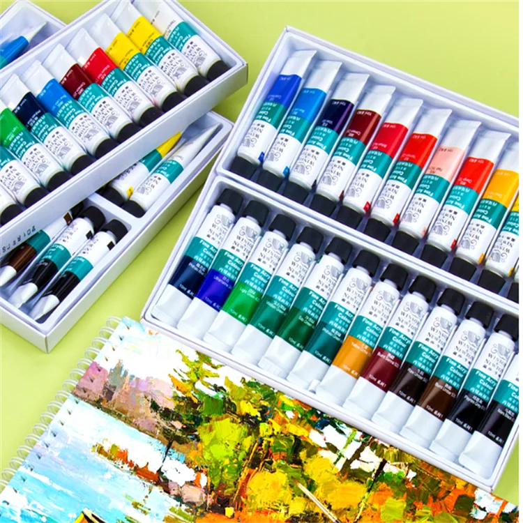 Winsor & newton Professional Pigment 10ml 18 Color Acrylic Colours Paints Set For Kids Painting