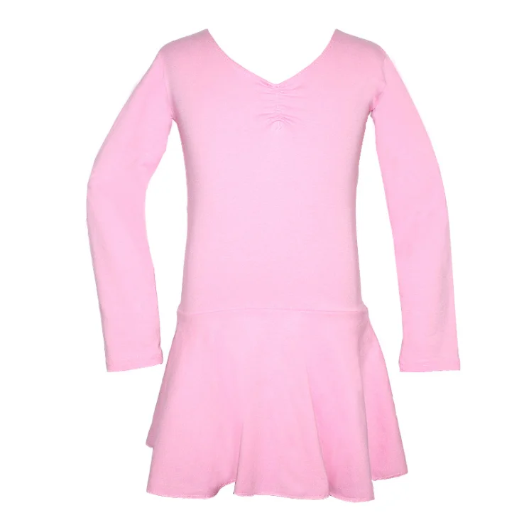 KYO Gymnastic Leotard Costumes Kids Girls Long Sleeve Mock Neck Figure Roller Skating Dress
