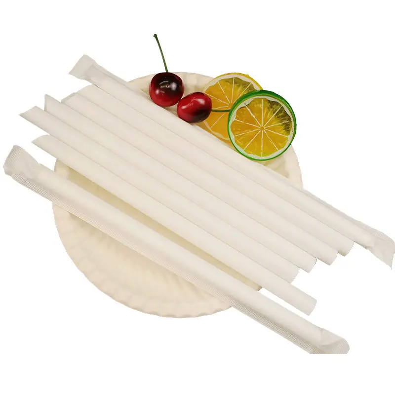Wholesale Customized Logo Biodegradable straws 100% Compostable Disposable PLA Straw Biodegradable Bubble Tea Straw