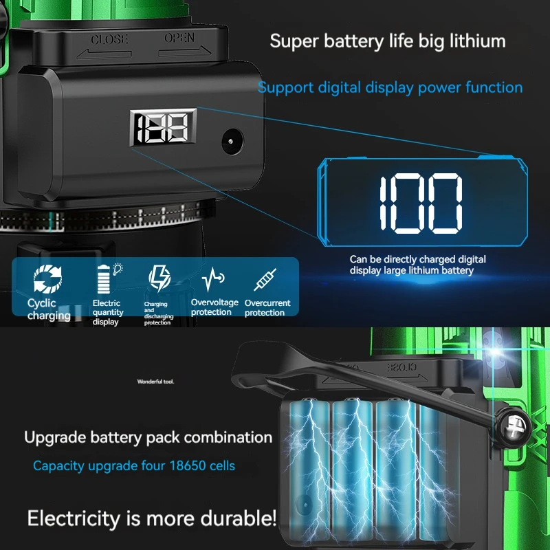 Wholesale custom outdoor green light level infrared 2/3/5 line LD blue light high precision strong light water laser level