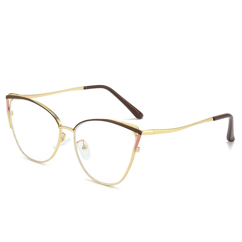 2022 New Stocks Cat Eye Women Wholesale Anti Blue Light  Optical Frame Glasses Spectacle Eyeglasses Eyewear Frames 9740