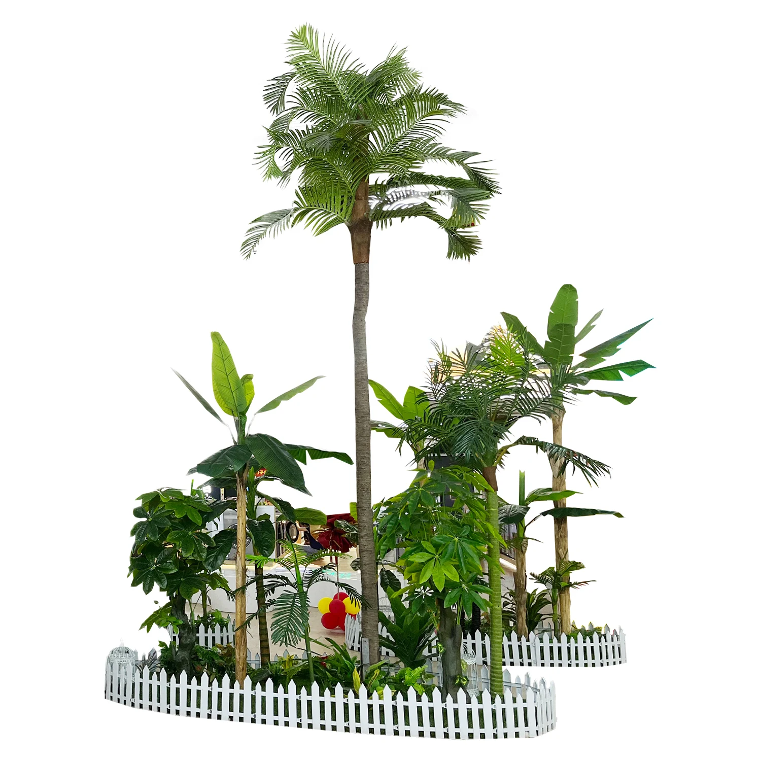 Green large ficus tree artificial banyan tree indoor decorative big artificial fiberglass tree for outdoor