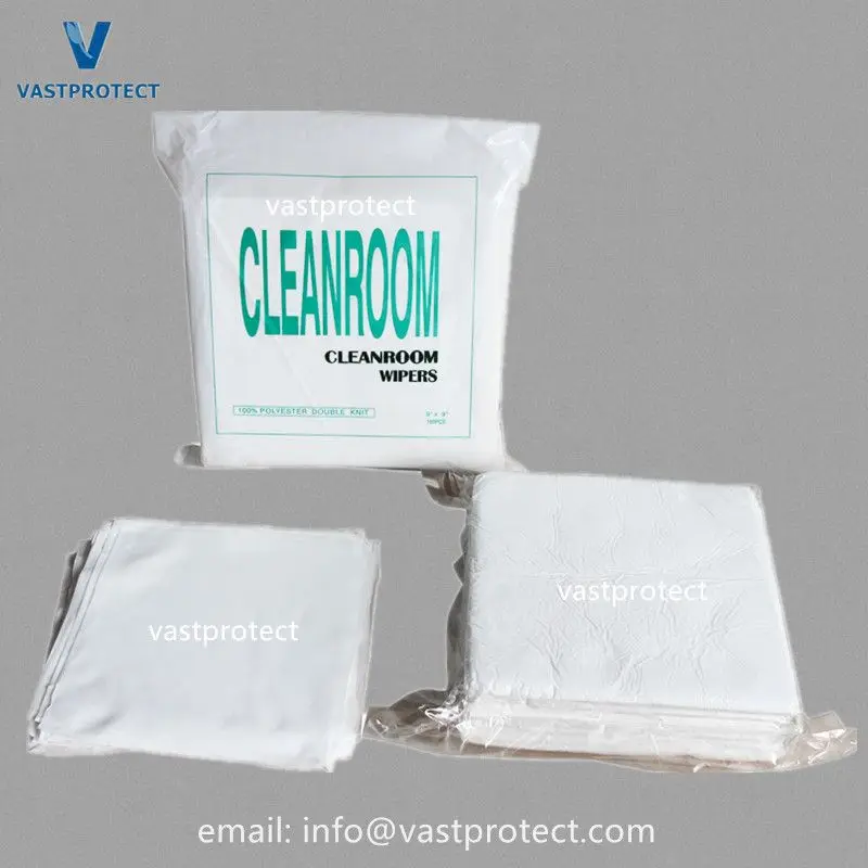 Laser Sealed Lint Free 100% Polyester Double Knit Cleanroom Wipers