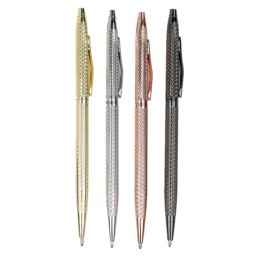 
Cross Twist Function Metal Ballpoint Pen Gold /Rose Gold/Silver Luxury Pens Promotional Custom Metal Pens 