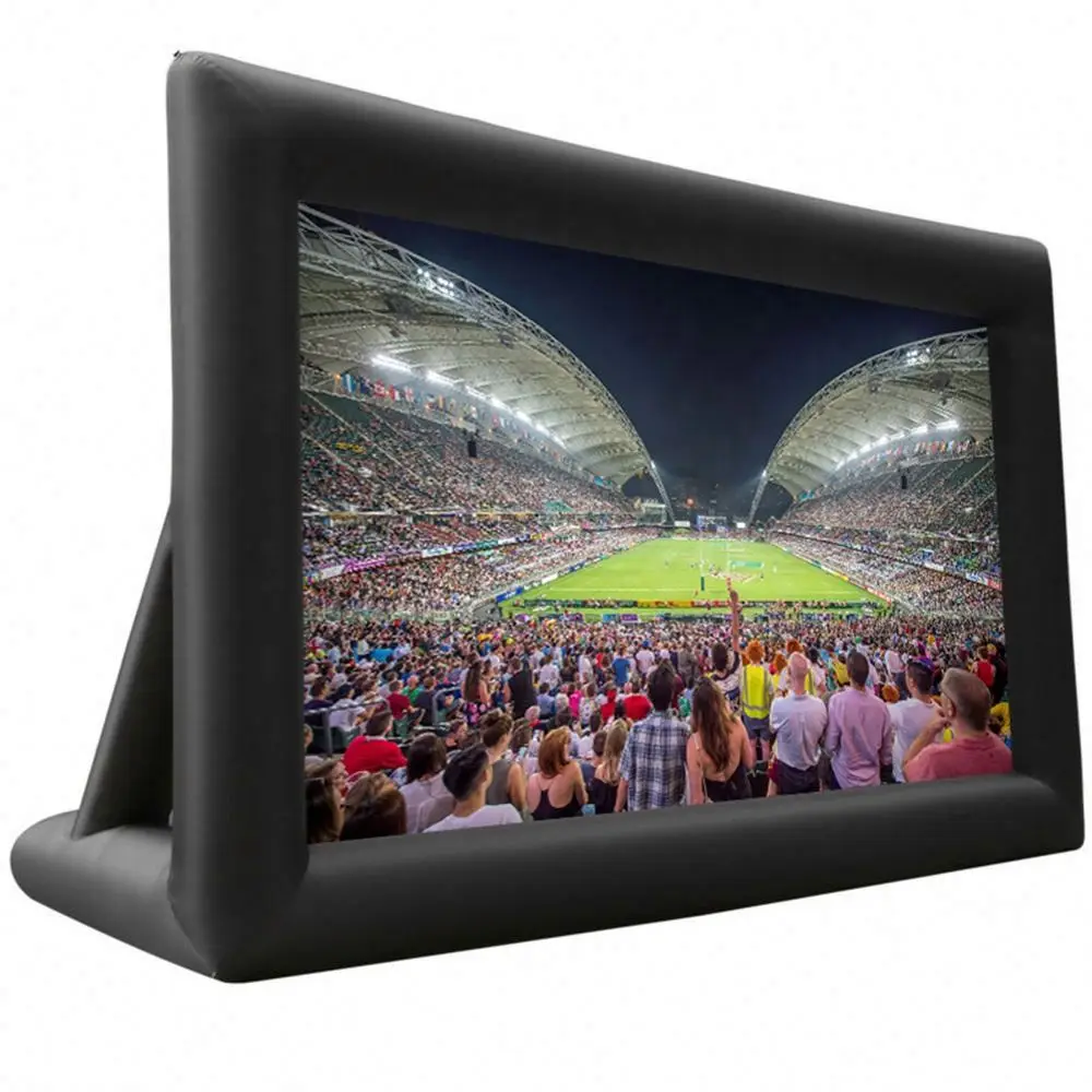 8 to 20Ft 16:9 Wholesale Oxford Projector Outdoor Backyard Double-Sided Projection inflatable Portable Movie Theater Screen