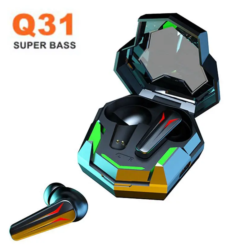 Q31 Tws Gaming Earphone Bass Stereo Wireless Headset Game Music Waterproof Earbud Mini Touch In-ear Headphones