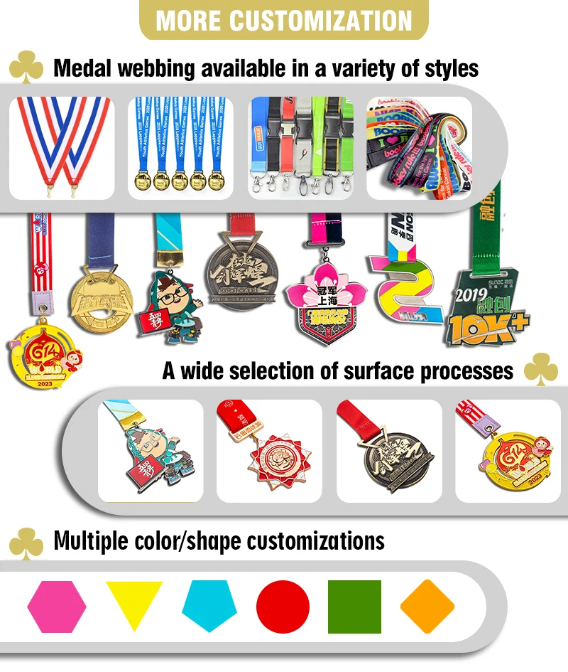 Customized Metal School Sports Design Marathon Gymnastics Award Custom Gold Sports Taekwondo Medals with Ribbon