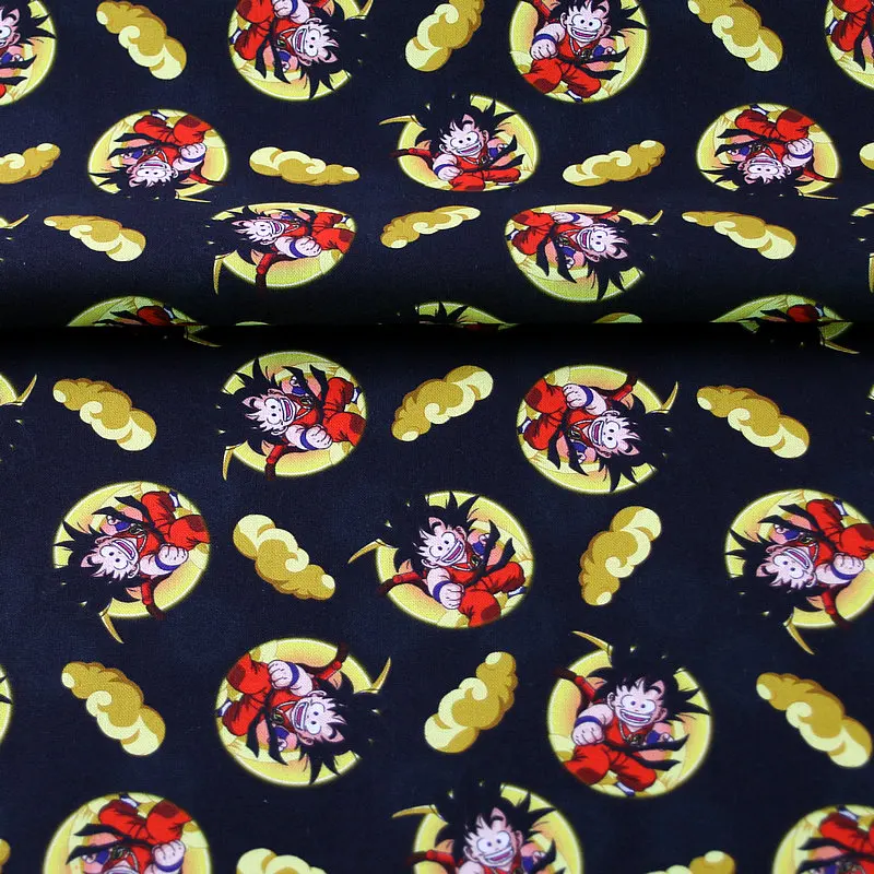 Dragon ball printed cartoon polyester / cotton printed baby fabric