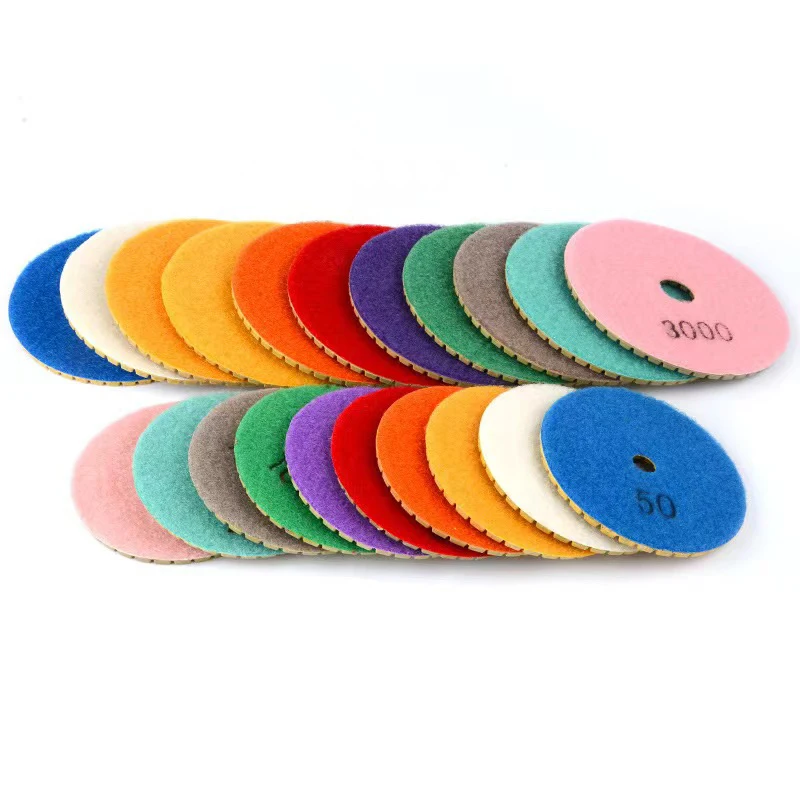 Granite stone polishing ceramic tile chamfering edge trimming angle grinder grinding plate marble dry grinding disc
