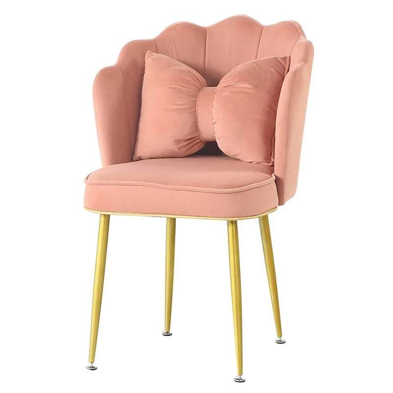 Modern High Quality Sofa Stool Chair Modern Comfort Armchair Gold Fabric Velvet Dining Room Chair For Restaurant