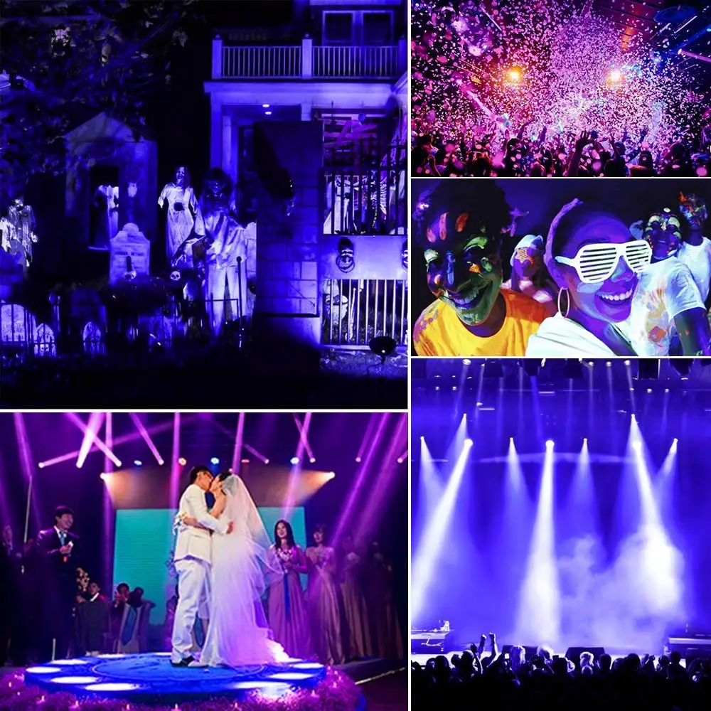 36W  Remote Controls DJ Disco Lights LED Par Light Strobe Lights UV Blacklight