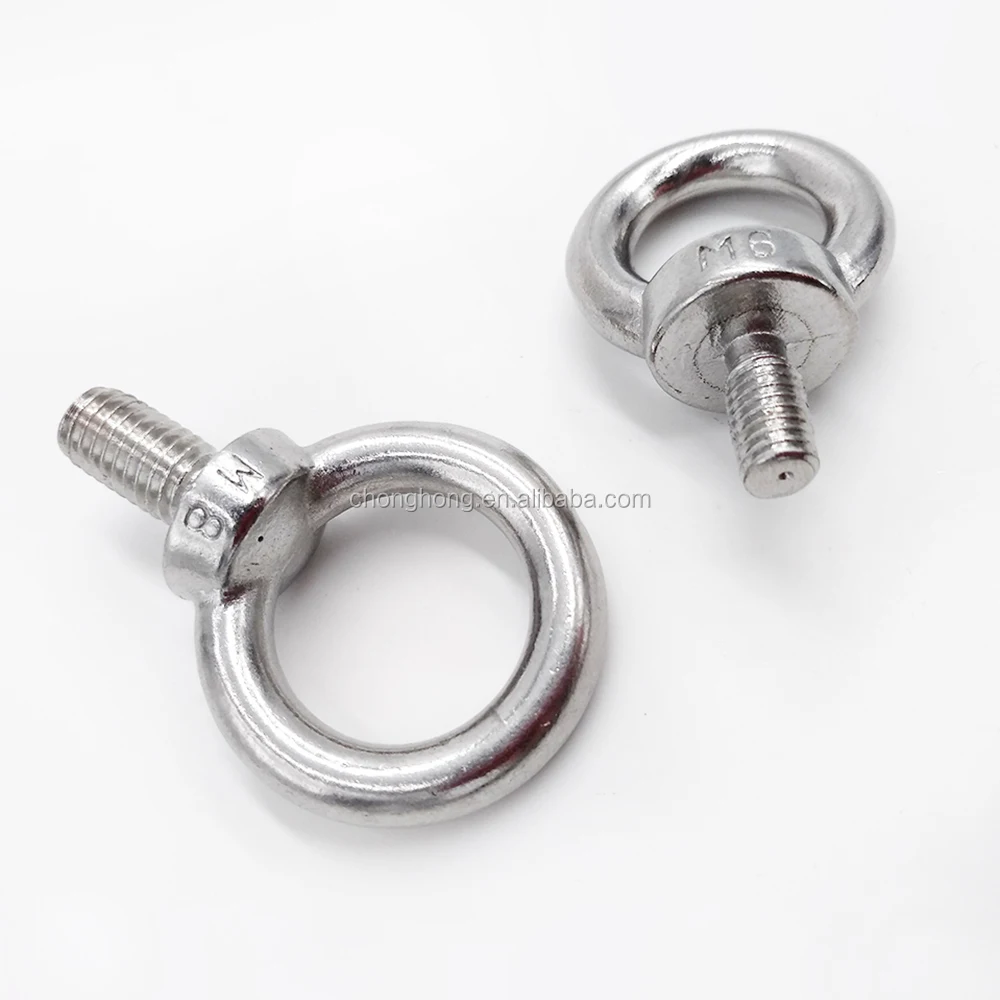 High Quality High Polished Eye Bolt,M6 M8 M10 M12 DIN 580 Stainless Steel AISI 304/316 Lifting Bolt China Supplier