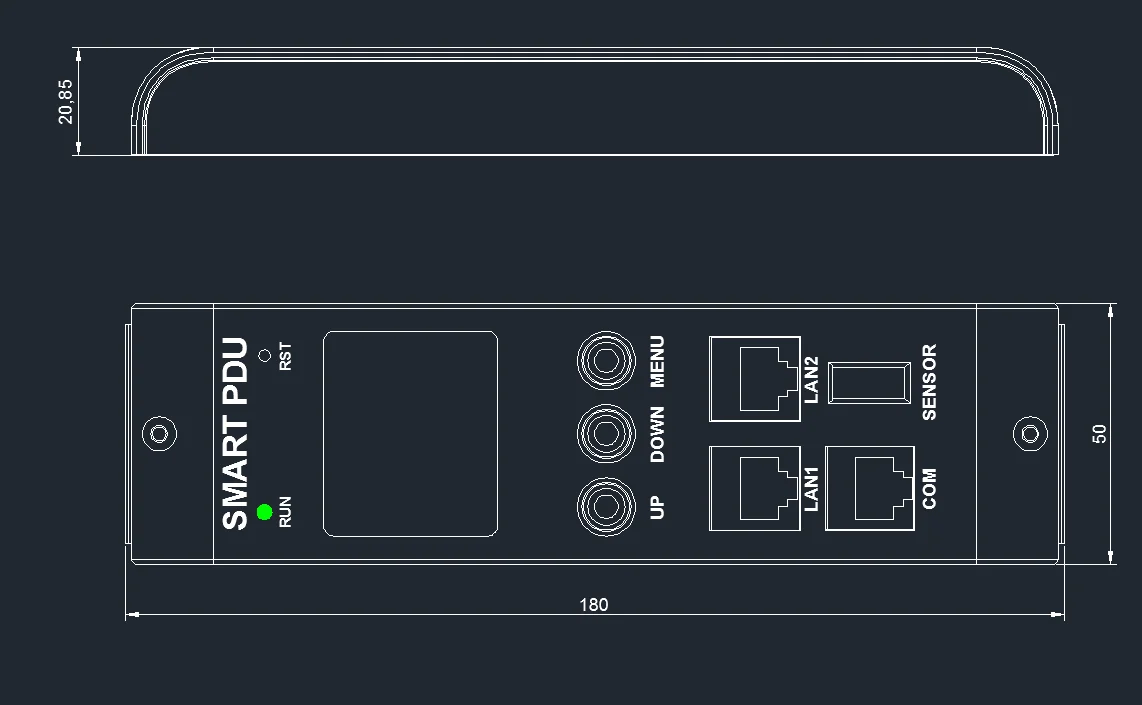 12 Outlet Managed PDU, Rackmount Power Distribution Unit,1 x Gigabit RJ-45 Port, Overload Protection, Surge Protection PDU