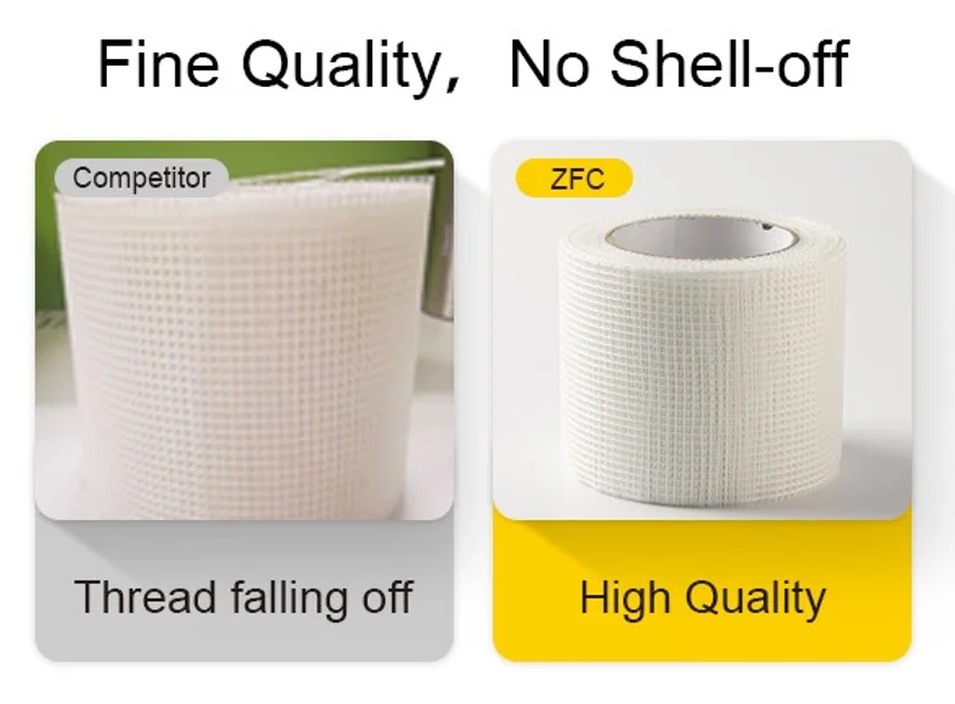 Fiber Reinforced Concrete Waterproof Fiberglass Mesh Tape Drywall Self Adhesive Fiberglass Drywall Mesh Joint Tape