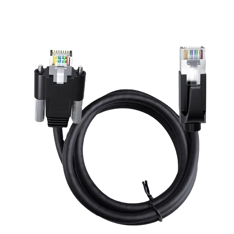 Промышленный Соединительный кабель для камеры Ethernet гигабитный двойной экранированный высокая гибкость цепная связь с винтами