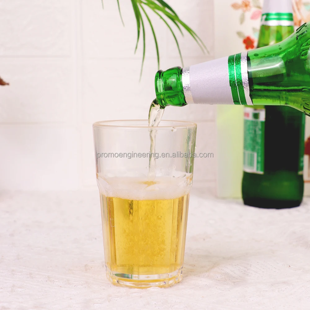200ml Unbreakable Polycarbonate Classic Octagon Shaped Tumblers Rocks Glasses Plastic Beer Wine Glass with Logo Tulip Shaped