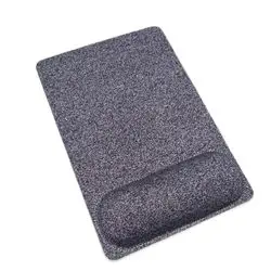Black portable customized office mouse pad with wrist rest