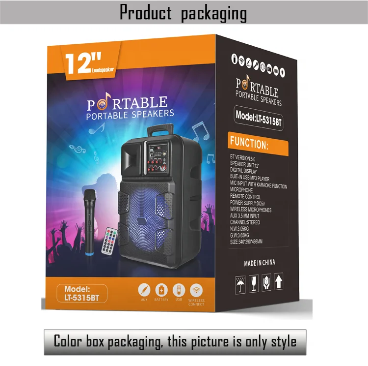 Manufacturer 12inch exclusive audio system fashion sound portable party dj wireless trolley speaker