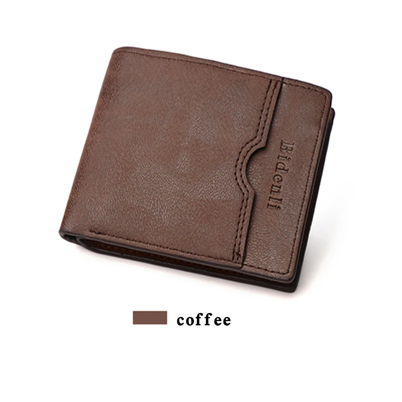 Men Wallets Premium Product Multi Card Position Wallets 100% Pu Leather for Man Short Black Wallet Fashion Purse Male Letter