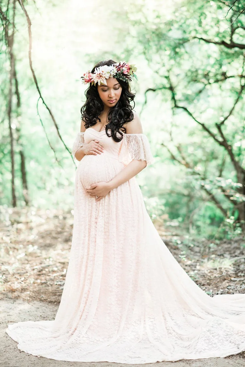 New Long Maternity Photography Props Pregnancy Dress Photography Maternity Dresses For Photo Shoot Pregnant Dress Lace Maxi Gown