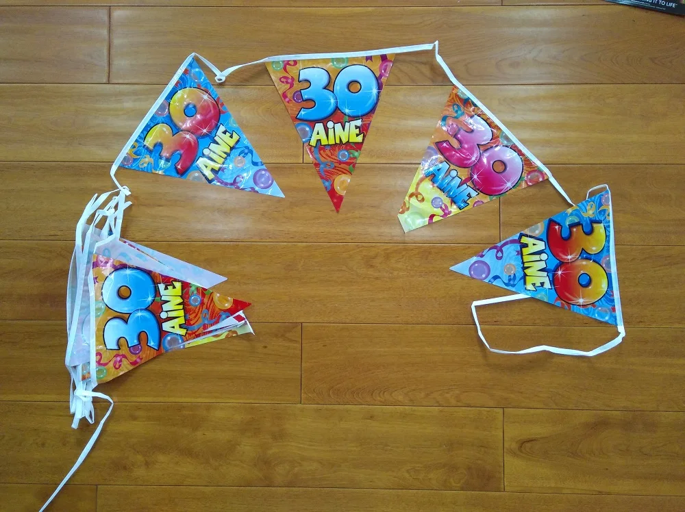 Wholesale custom decorative hanging bunting triangle pennant string flags