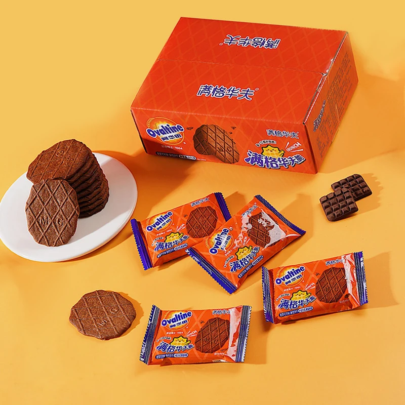 Wholesale Top Selling Products 2024 Snack 315g/bag Chocolate Malt Cocoa Flavore Waffle Thin Biscuit Cracker