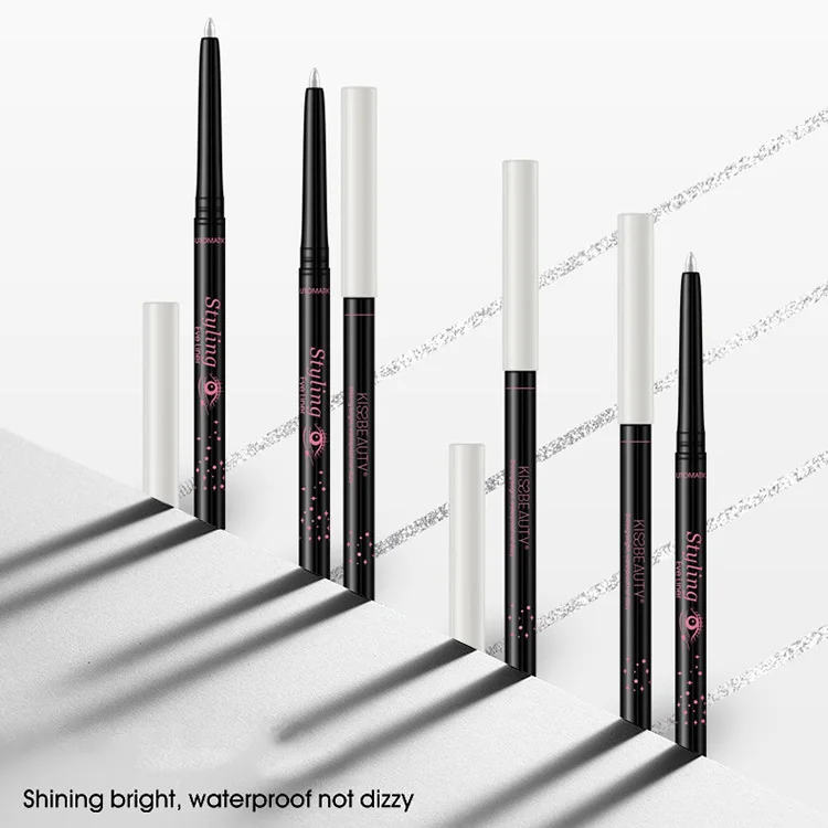 Новинка Автоматическая Вращающаяся ручка для шелкопряда Перламутровые тени для век Водонепроницаемая ручка