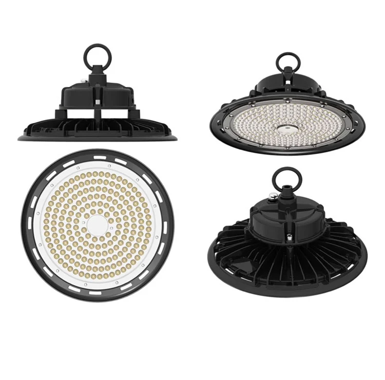 Space-shine IP65 Industrial Lighting Multiple Power CCT Indoor UFO Highbay Lamp 50W 100W 150W 200W Warehouse Led High Bay Light