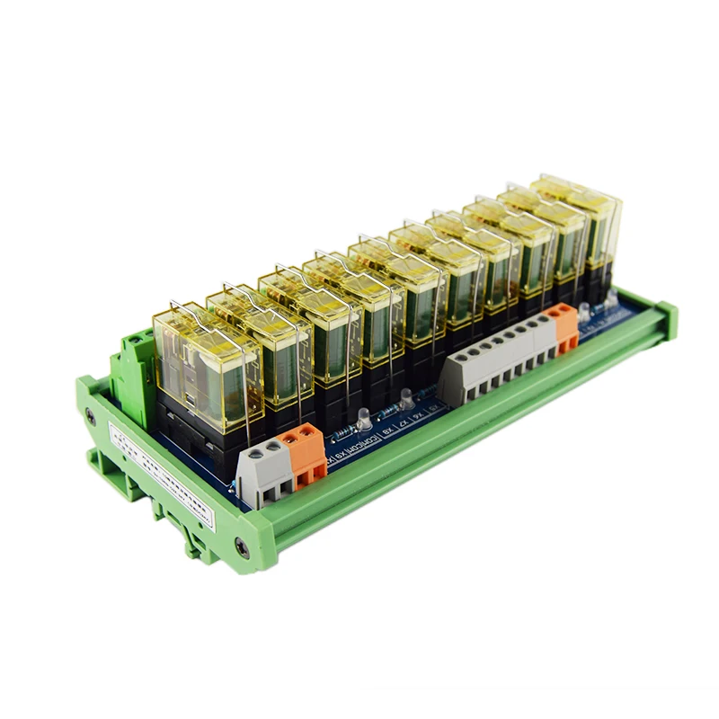 12-Channel Dual-Group Original Imported Relay Module 24V With Socket Intermediate Relay