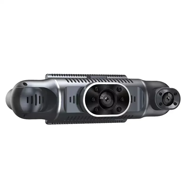 3-канальная камера 1080P FHD DVR передний задний Автомобильный Регистратор черный ящик с тройным объективом