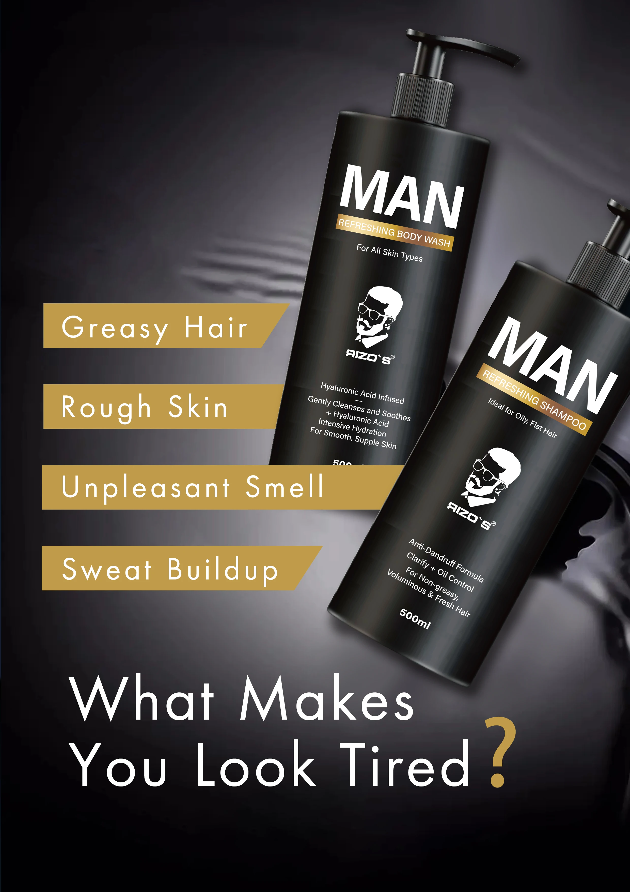 RIZO Private Label Organic Ingredient Home Use Hair Care Men Clarify Oil Control Refreshing Hair Shampoo