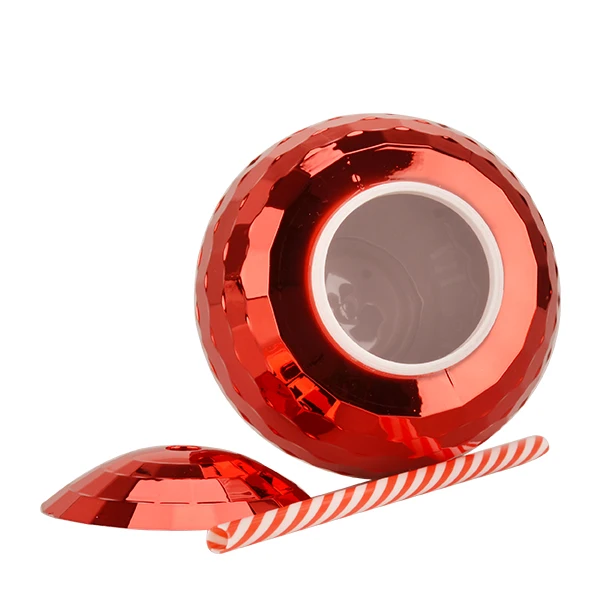 Yekea Creative 1200 Ml Single Wall Plastic Disco Ball Cup With Straw