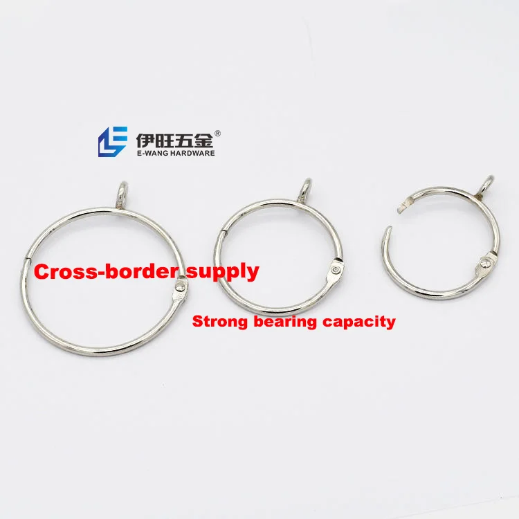 YIWANG Silver Hinged Lock Button Curtain Rings Clips Shower Curtain Hooks