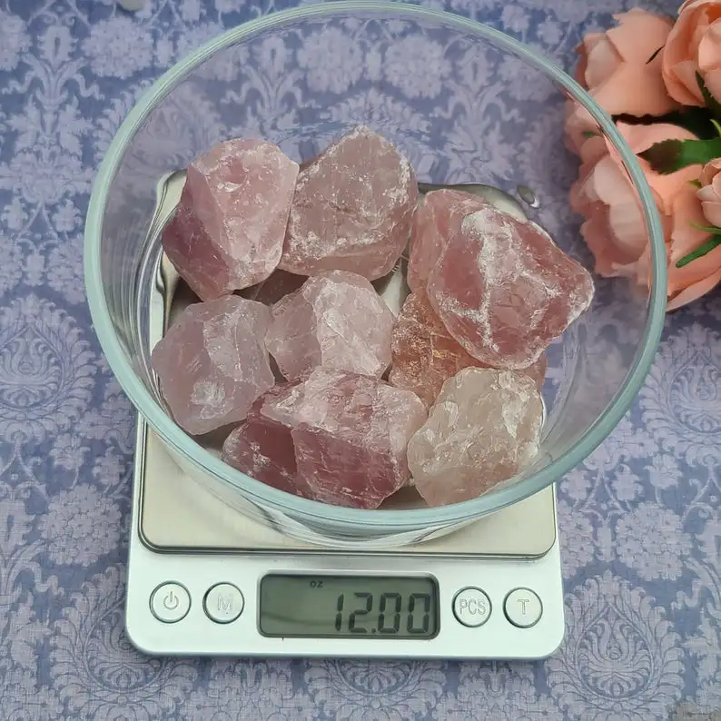 
Natural crystal rough rose quartz stone rose crystal rough decorative crystal 