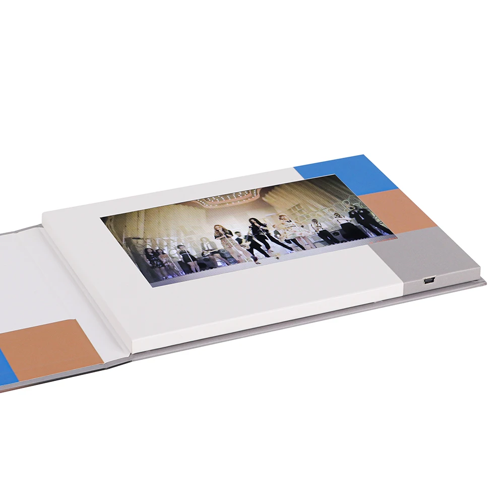 
7 inch lcd light contro video gift box greeting card 