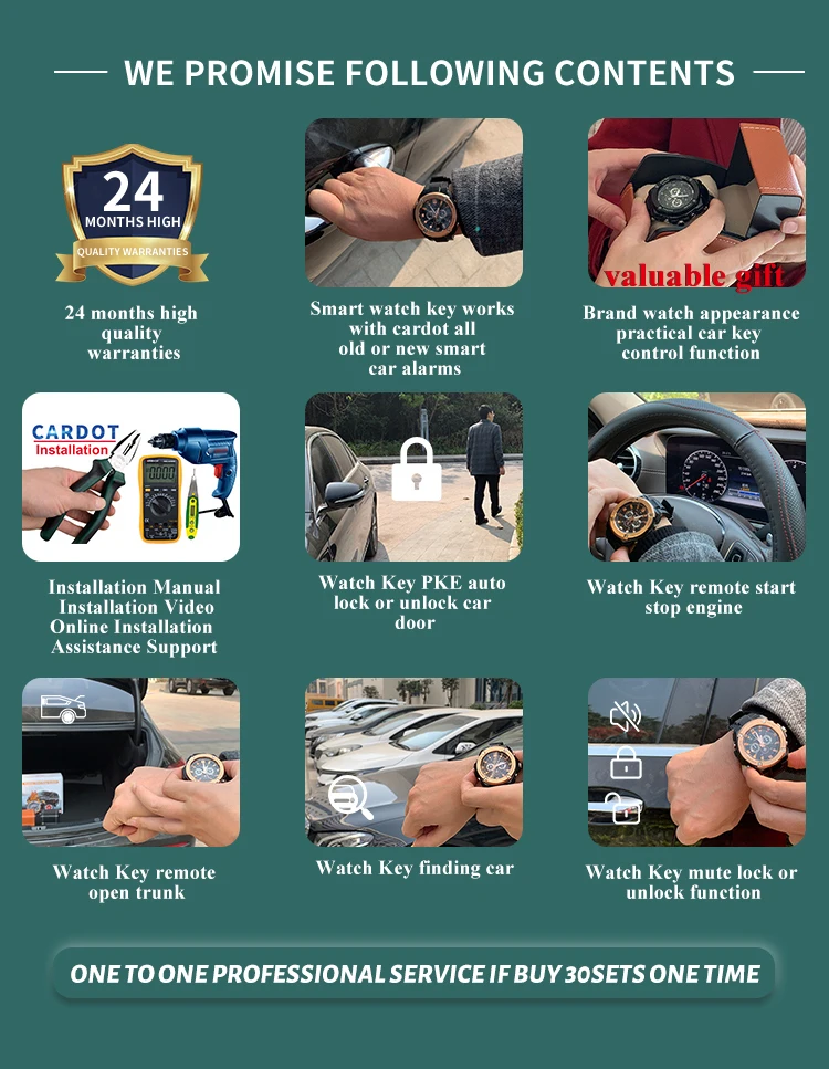 KOL Прямая поставка Cardot Смарт-часы система управления запуском и остановкой двигателя Смарт-часы Автоматическая блокировка разблокировка автомобильной сигнализации