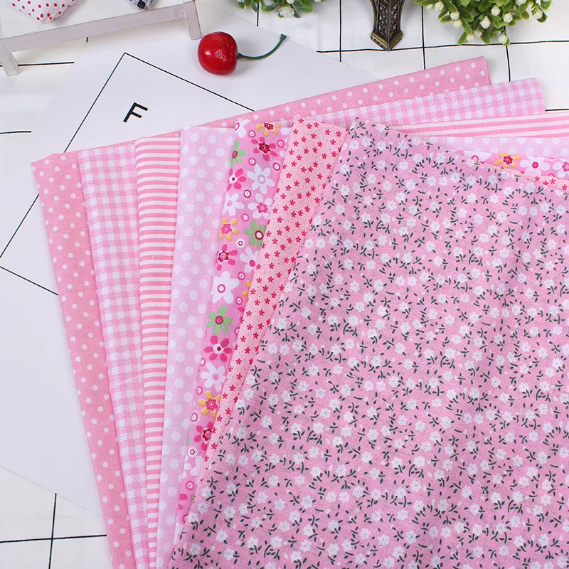HAHOO Floral Printed Cotton Cloth Sewing Quilting Fabric for Patchwork Needlework DIY Handmade Material textile 10X10cm Square