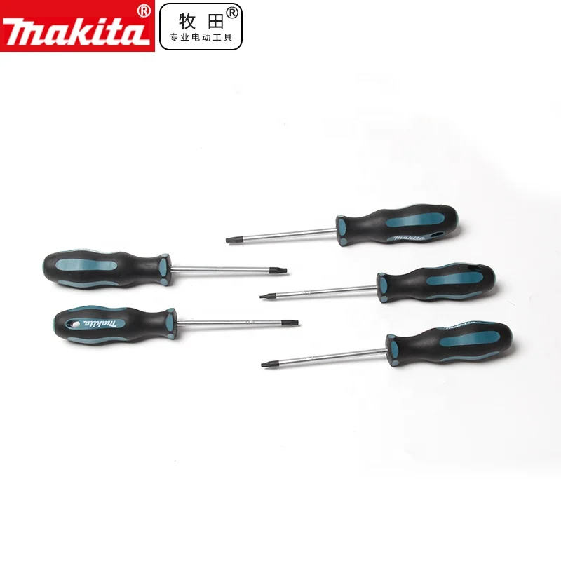 Original Makita 5pcs Manual Screw Driver Bit Set Item No. E-10534 T Type 100mm T10 T15 T20 T25 T30 Mix Set