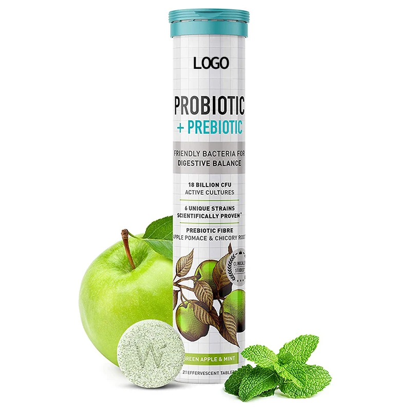 Профессиональные услуги OEM частная торговая марка пищеварение поддержка детоксикации пробиотики шипучий таблетки