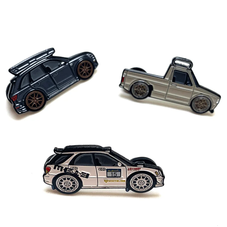 Vast Gifts Making Car Design Dyed Black Plating Soft Enamel Metal Badges Lapel Pin For Clothing