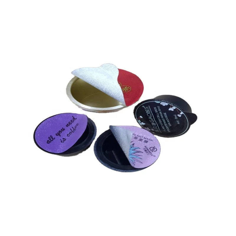 Aluminum Foil Plastic Sealing Lids For Yogurt Cups Coated With PP film