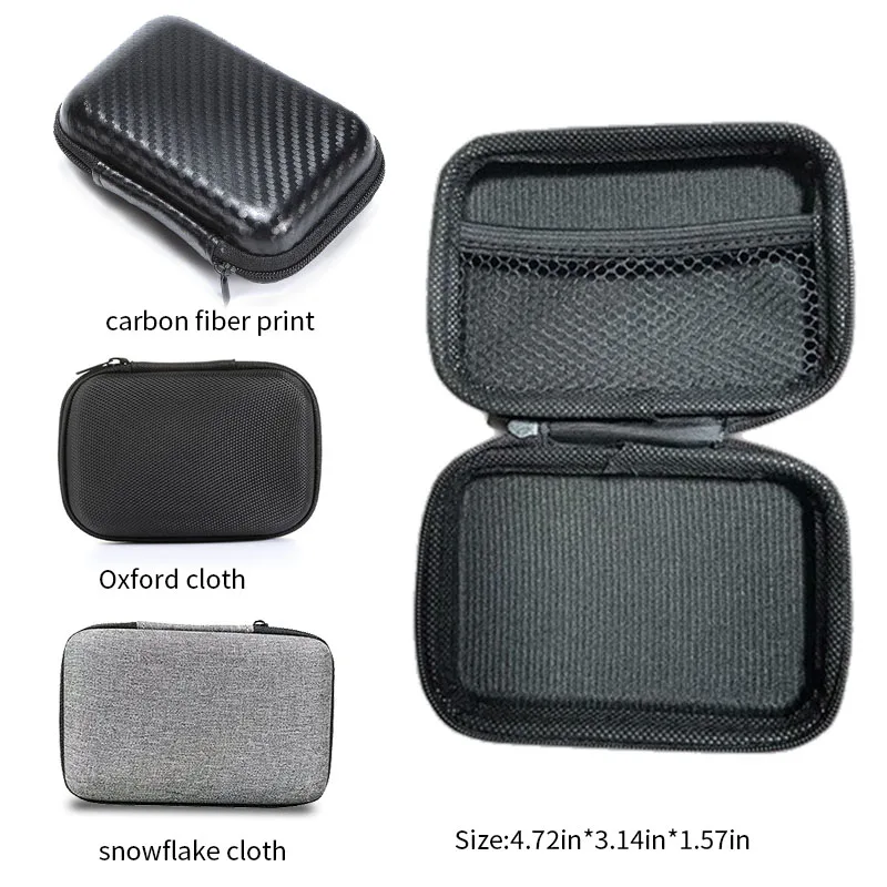 Mobile hard disk storage bag customized data cable organizer square zipper bag anti-pressure EVA card Headphone organizer