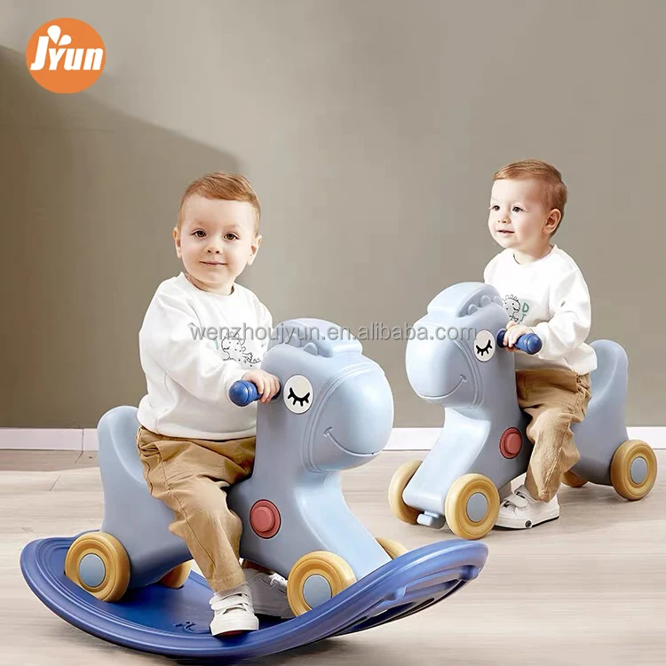 JYUN factory horse toys for kids ride on child indoor living room nursery school kindergarten plastic rocking horse