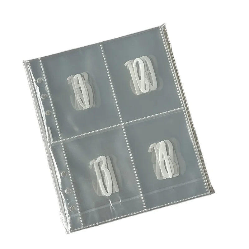 25sheets 100 Pockets With 1-100 Serial Number 6 Ring A5Binder Sleeves,Apply To 100 Envelope Challenge Binder Digital inner page