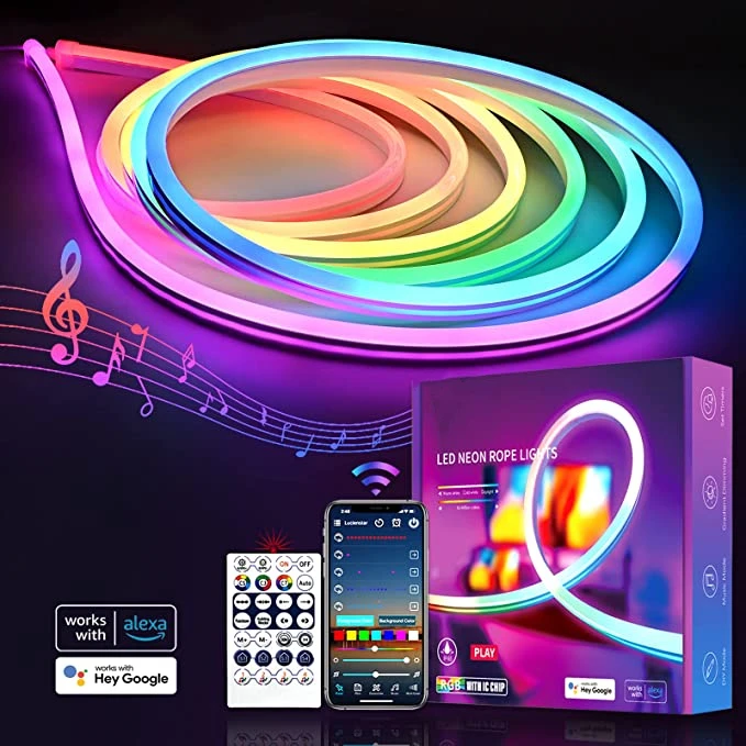 Home decoration ambient light strips multicolor wireless control rgb smart led strip lights