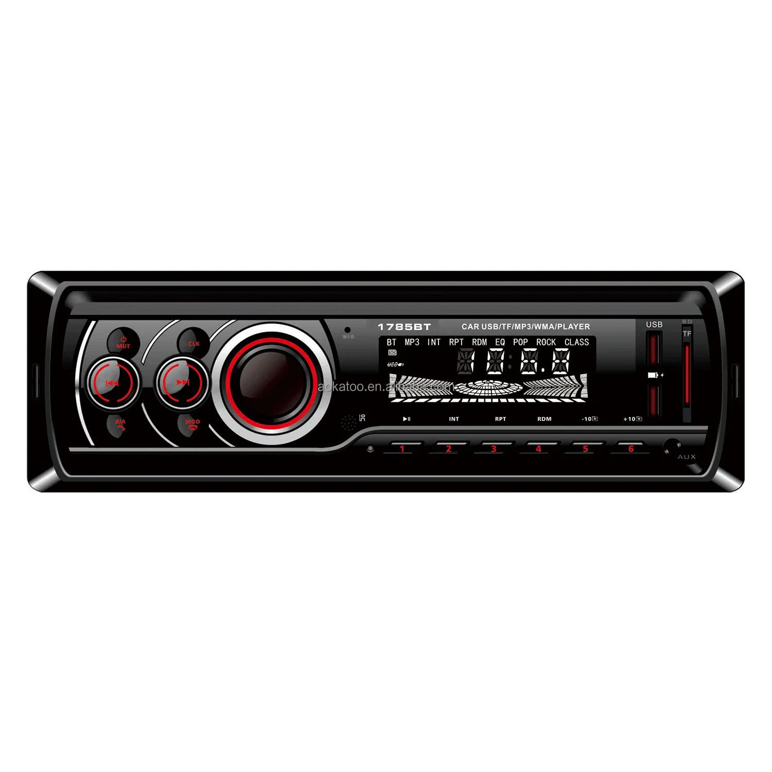 Car Stereo 1 Din BT Car Radio Receiver Audio and Hands-Free Calling Built-in Microphone usb mp3 player fm radio