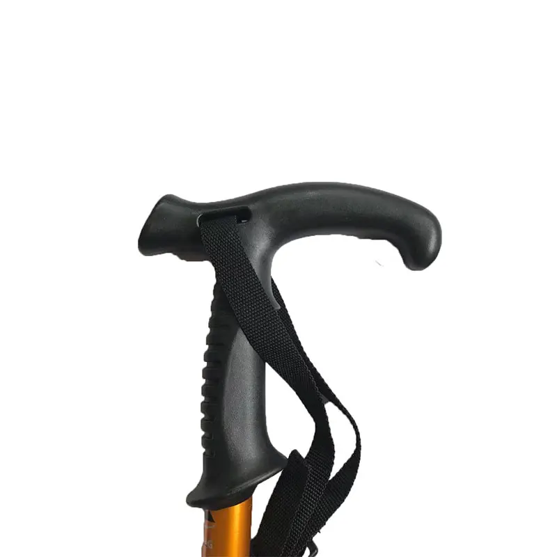 High-strength aluminum alloy curved handle mountain climbing field hiking for the elderly outdoor walking trekking pole